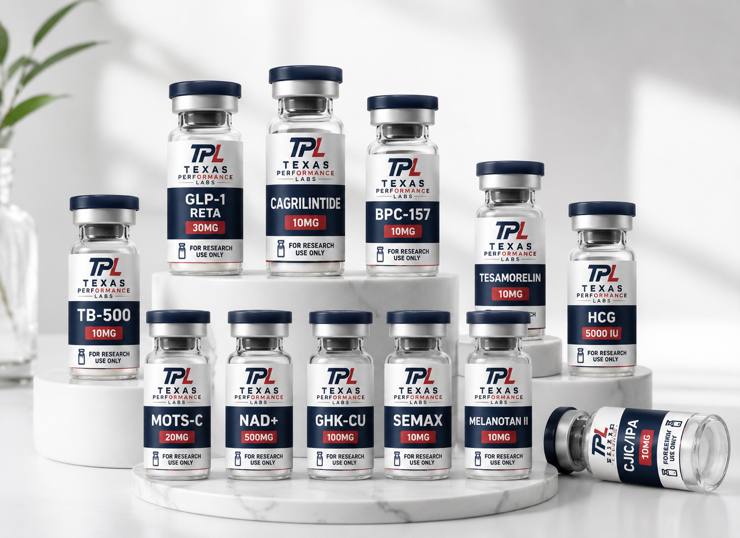 Texas Performance Labs research peptide vials